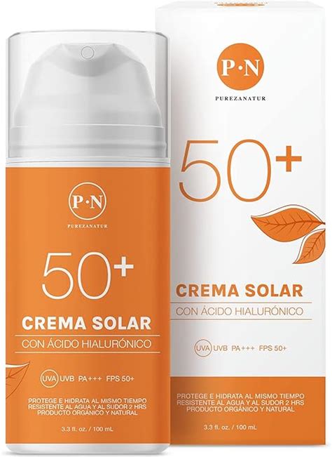 Pureza Natur Protector Solar Facial Fps Con Acido Hialur Nico