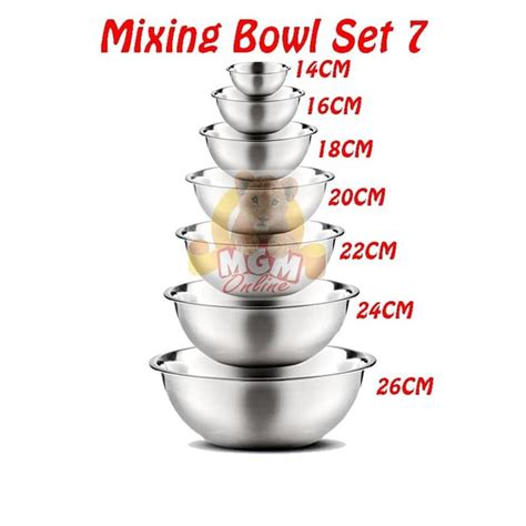 Jual Baskom Stainless Set Tebal Stainless Mixing Bowl Cm To Cm