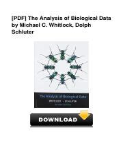 Pdf Book The Analysis Of Biological Data Pdf Pdf The Analysis Of