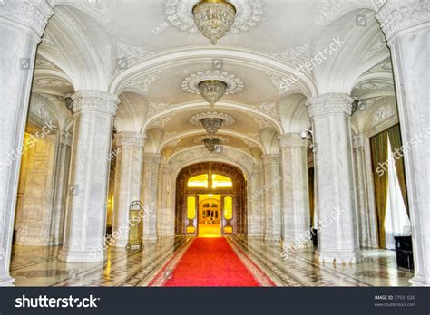 Interior Inside Building Parliament Palace Bucharest Stock Photo ...