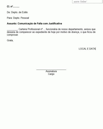 Refer Ncia De Comunicado De Falta De Funcion Rio Justificativa