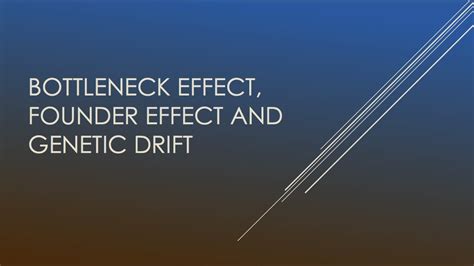 Genetic Drift: Bottleneck Effect and Founder Effect | Biology | - YouTube