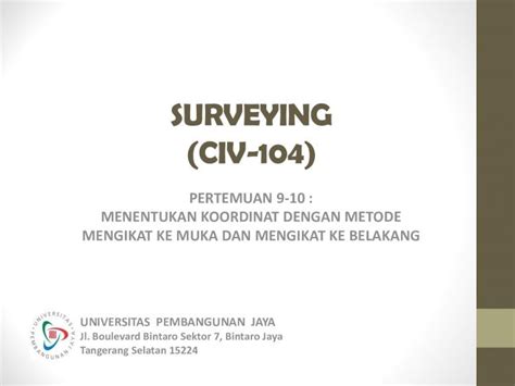 PDF SURVEYING CIV 104 Ocw Upj Ac Id Data Dari Dua Buah Titik Di