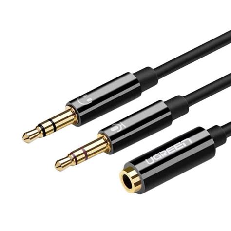 Переходник 3,5 мм 4 pin - 2 х 3,5 мм наушники и микрофон (мама - папа ...
