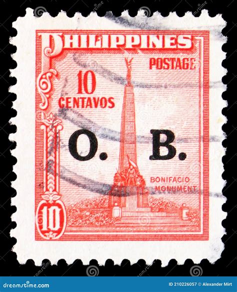 Postage Stamp Printed In Philippines Shows Bonifacio Monument