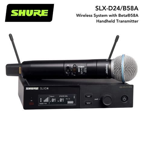 Jual Shure SLXD24 B58A SLX D24 Beta58A SLXD 24 Beta 58 Wireless