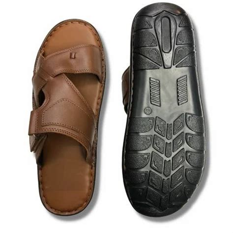 Men Plain Handmade Leather Slipper Chappal At Rs Pair In Ambur