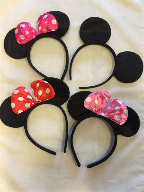 Mickey Mouse Ears Minnie Mouse Ears Red Polka Dot Bow