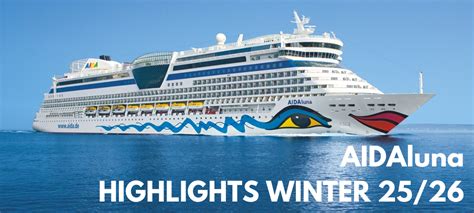 Highlight Reisen Im Winter 25 26 Mit Modernisierter AIDAluna