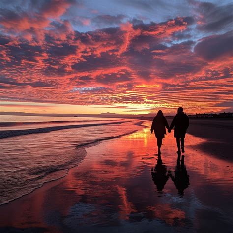 Free Sunset Beach Walk Image - Sunset, Beach, Couple | Download at