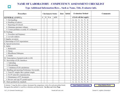 Sample Evaluation Form Of Lab Personnel