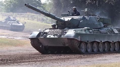 Leopard C Canadian Main Battle Tank Stock Video Pond