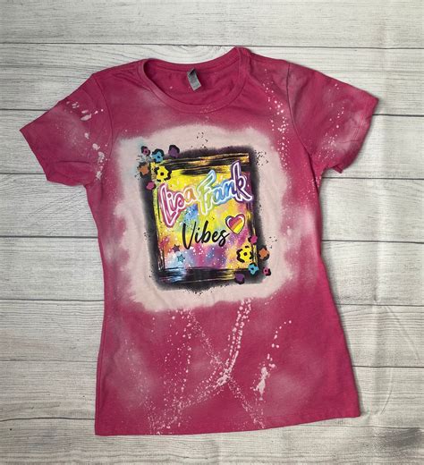 Lisa Frank Vibes Adult T Shirt 90s Mama Bleached Tee Etsy