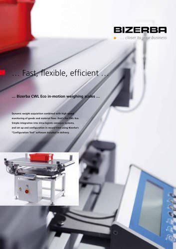 Bizerba in-motion scales CWL Eco - BIZERBA - PDF Catalogs | Technical ...