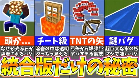 【マイクラ】上級者でも知らない統合版に隠されたバグ裏技＆小ネタ10選【バグ・裏技検証】【まいくら・マインクラフト】 │ マインクラフト