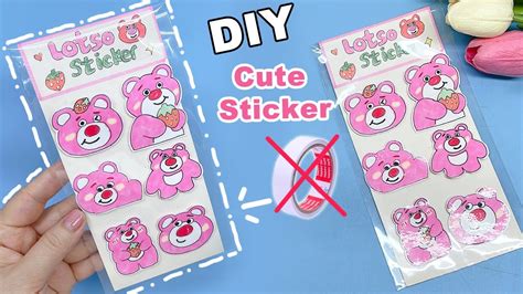 Cách Làm Sticker Gấu Dâu Lotso Diy Strawberry Bear Sticker Liam