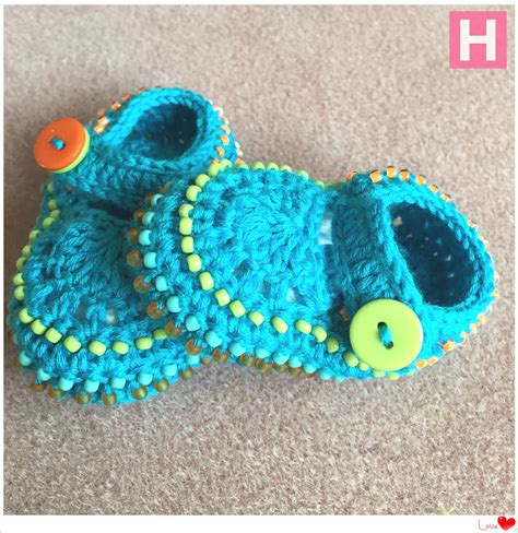 Z Blue Baby Shoes Colourful Beads Premmie Clearlyhelena