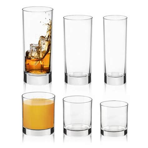 Bormioli Rocco Cortina Piece Glass Drinking Glass Glassware Set