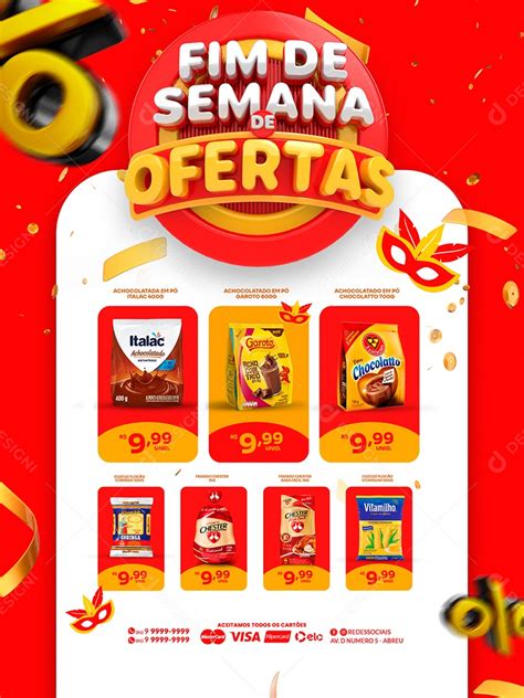 Encarte De Supermercado Fim De Semana De Ofertas Carnaval Social Media