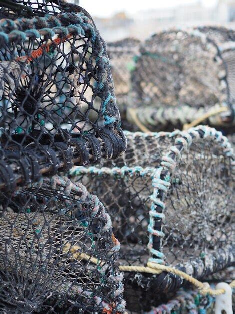 premium photo close   fishing nets