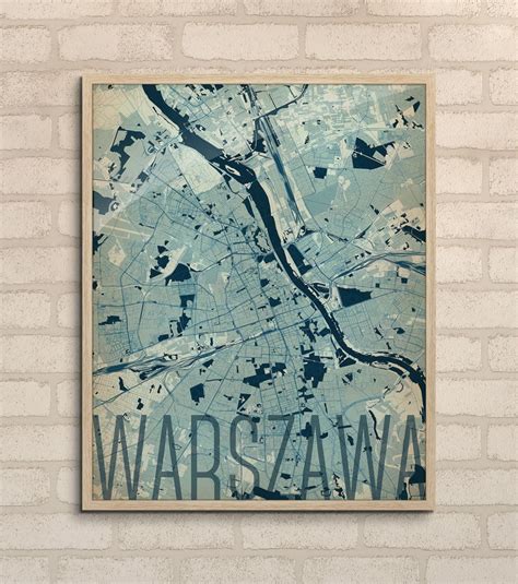 Plakat Warszawa Artystyczna Mapa Rooms