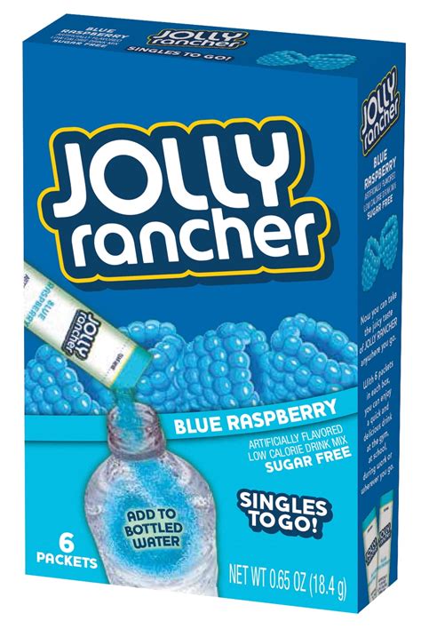 6 Pack Jolly Rancher Drink Mix Singles To Go Blue Raspberry 6 Ct Box