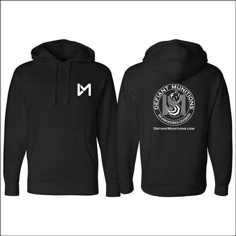 DM Skunkworks Logo Hoodie, Black - Defiant Munitions