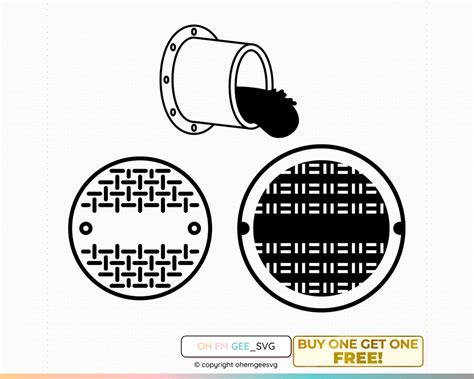 Manhole Cover Svg, Sewer Png, Manhole Clipart, Manhole Dxf, Street ...