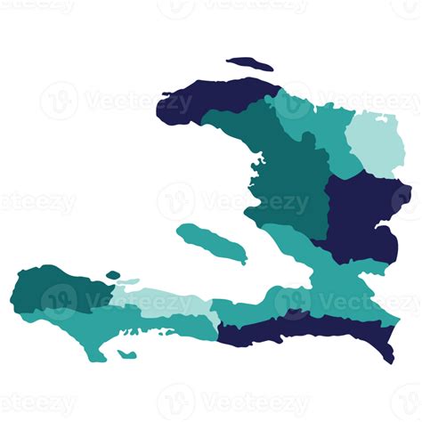 Haiti Map Map Of Haiti In Administrative Provinces In Multicolor