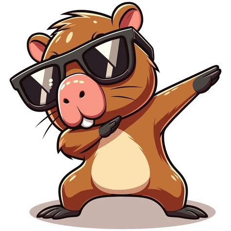 Capivara De Oculos Desenho - Baixar brincalhão capivara personagem dabbing com legal oculos de sol ...