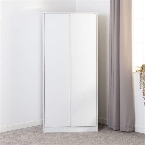 100-101-168 - Malvern 2 Door Wardrobe - White - Wholesale Beds & Furniture