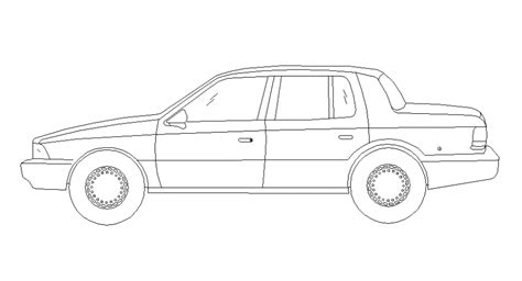 Car Side View Design Cadbull