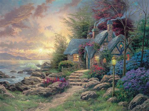 Hideaway (Thomas Kinkade Inspirations), 300 Pieces, Ceaco | Puzzle ...