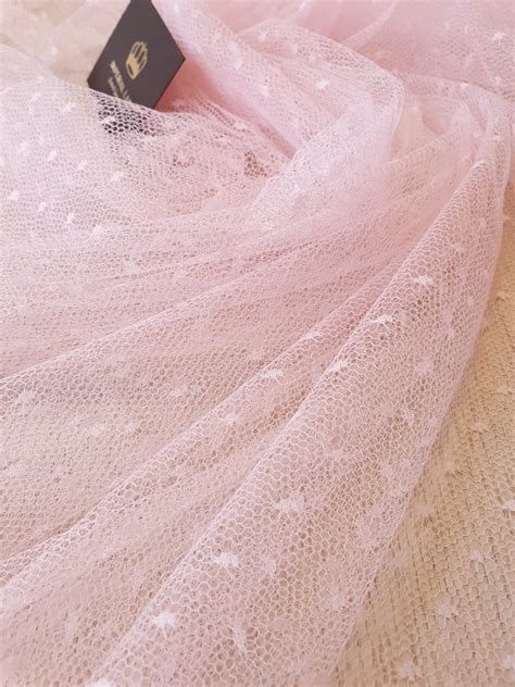 Light Pink Dotted Tulle Fabric Tulle Lace Fabric From Imperiallace