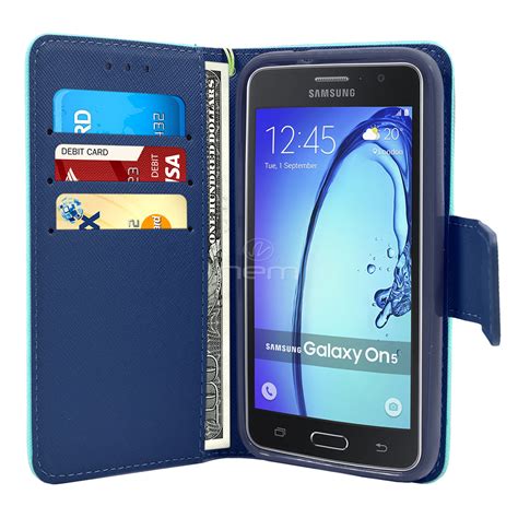 Samsung Galaxy On5g550 Folio Wallet Case Wcfc09 Light Green E2e