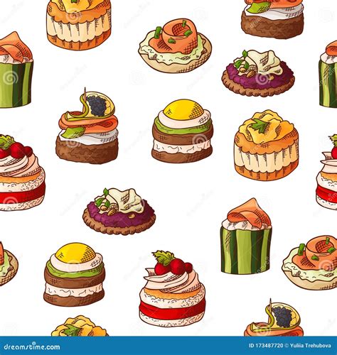 Vector Canapes Stock Photography 57470270