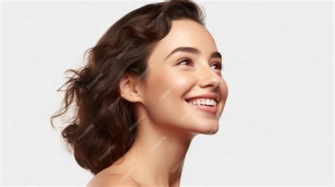 Premium AI Image | Beautiful smiling skin care model woman