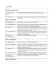 Elc Evaluative Commentary Outline Template For Students Daus Docx