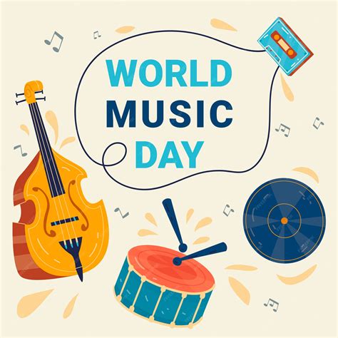 Premium Vector World Music Day Instruments Illustrated