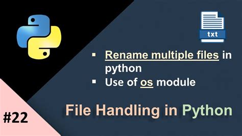 Rename Files In Python Renaming Multiple Files In Python Os Module