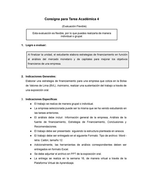 Tareaacademica Indicaciones A C C A V Consigna Para Tarea