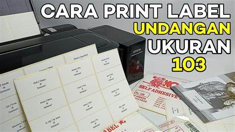 Cara Print Label Undangan Ukuran 103 YouTube