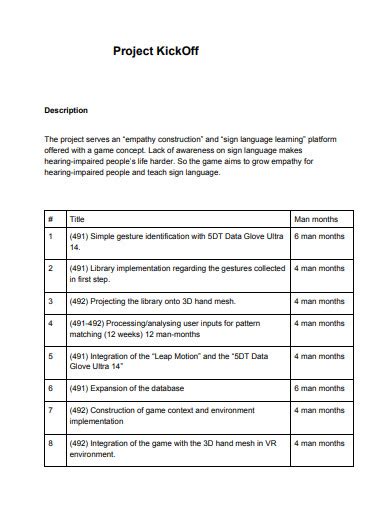 FREE 10+ Project Kickoff Samples in PDF | MS Word