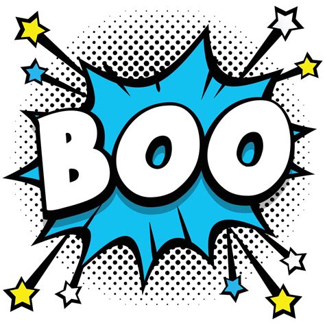 Boo Pop Art Comic Speech Bubbles Book Sound Effects 13006158 Vector Art