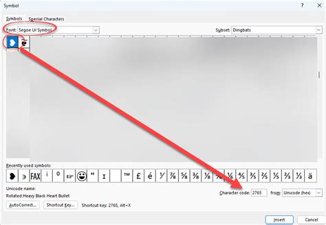 Rotated Heavy Black Heart Bullet symbol in Word, Excel, PowerPoint and ...