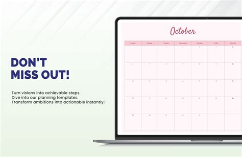 Calendar Planner Template in Excel, Google Sheets - Download | Template.net