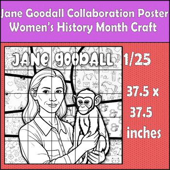 Jane Goodall Collaboration Poster Mural Project Womens History Month Craft