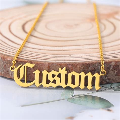 Personalized Name Necklaces For Him Gold Silver Color Stainless Steel