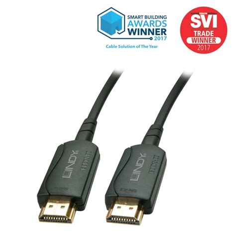 20m 4k Fibre Optic Hybrid Hdmi Cable From Lindy Uk