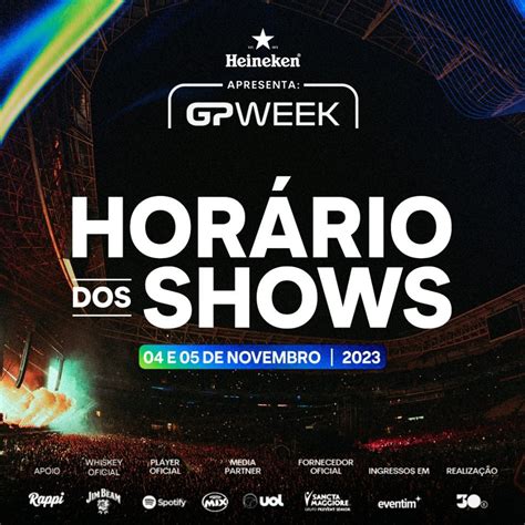 GPWeek divulga os horários dos shows do festival que acontece nos dias